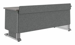 Middle Atlantic Products Forum™ Lectern, 72" Wide, Electrically Height Adjustable, Wilsonart® Asian Night, Graphite Powdercoat, Charcoal Gray Felt with Power for France (FM LECTERN 7227 HTADJ A3...
