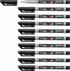 STABILO Write-4-all Permanent Marker Pen Superfine Pack of 10 Black