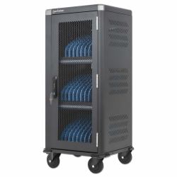 Manhattan 181471 Wagen / Schrank für das Management mobiler Geräte Wagen zur Verwaltung tragbarer Geräte Schwarz (30-Port USB-C Charging Cart - - 30W per Port - Warranty: 12M)