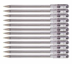 Pentel Superb 12 Pack Black Ballpoint Pen 0.7mm Tip 0.25mm Line