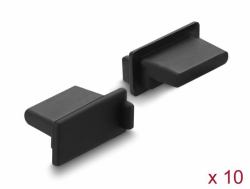DeLOCK Staubschutz für USB Typ-A Buchse 10 Stück Silikon schwarz (Delock - Schutzumschlag - fÃ¼r USB Typ-A Buchse - Schwarz [Packung mit 10])
