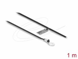 DeLOCK 91807 Zubehör für Temperatur-/Feuchtigkeitssensor Verlängerungskabel Schwarz 1 Stück[e] (Delock TemperaturfÃ¼hler-Kabel M4 mit 2 x offenen Kabelenden FEP Einzeladern B25/50 3950K 1 m)