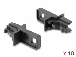 DeLOCK Staubschutz für E2000 Simplex Buchse 10 Stück schwarz (Delock - Staubabdeckung fÃ¼r Glasfaseranschluss - Schwarz [Packung mit 10])