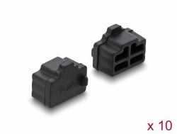 DeLOCK Staubschutz für RJ45 Buchse 10 Stück Silikon schwarz (Delock Staubschutz fÃ¼r RJ45 Buchse 10 StÃ¼ck Silikon schwarz)