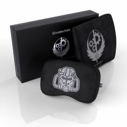 noblechairs Brotherhood of Steel Nackenkissen/Lendenkissen Schwarz 2 Stück[e] (noblechairs Memory Foam Pillow Fallout Brotherhood of Steel Edition)