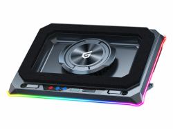 Conceptronic THYIA03B Turbofan Gaming Laptop-Kühlpad mit USB-Hub, RGB, versiegeltem Schaumdesign und Smartphone-Halter (Turbofan Gaming Laptop - Cooling Pad With Usb Hub, - Rgb, Sealed Foam, Mobil...