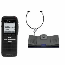 Grundig Digta 7 Starter Kit Interner Speicher & Flash-Karte Schwarz (Digta 7 Starter Kit Internal - Memory & Flash Card Black - Warranty: 12M)
