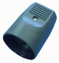Microconnect Extender with earth, straight, black 10A-250V Netzstecker-Adapter Schwarz (Extender with earth, - straight, black 10A-250V - Warranty: 300M)
