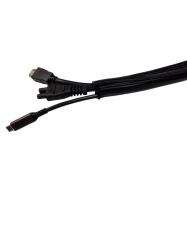 Self-closing braided sleeve - 30mm, 50m Black,, cable sock, - Temp: -50Â°C to +150Â°C - Warranty: 24M