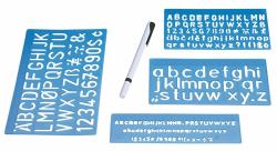 Wedo 70 12 (WEDO Buchstabenschablonen-Set blau-transparent)