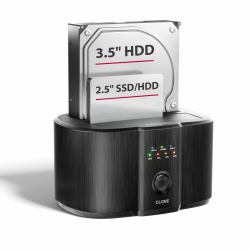 Axagon ADSA-SC USB-C 5Gbps Dual SATA 6G 2.5"/3.5" SSD/HDD-Docking- und Klonstation (Axagon ADSA-SC USB-C 5Gbps docking sta)