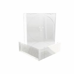 MediaRange BOX20 CD-Hülle Schmuckschatulle 1 Disks Transparent (CD Leerbox 100pc Slim JewelCa - f. Speic - Warranty: 12M)