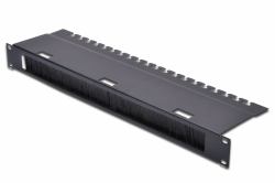 Digitus Kabeldurchführungspanel mit Bürstenleiste für 483 mm [19"]-Schränke, 1HE (DIGITUS CABLE MANAGEMENT PANEL - 1U FRONT PATCH CORD ACCESS HOLE)