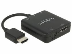 DeLOCK 62784 Audio-Konverter Schwarz (Konverter USB 3.2 Gen 2 Typ-A Stecker > Buchse, Type-CÂ, PC-ZubehÃ¶r)