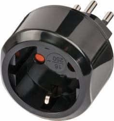 Brennenstuhl 1508642 Netzstecker-Adapter Typ J [CH] Schwarz (Power plug adapter Type J - [CH] Black CH/Aufsatz DE - Sicher 27 - Warranty: 12M)