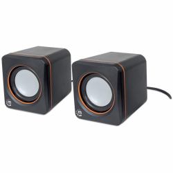 Manhattan 2600 Lautsprechersystem, USB, kompakt, 2 Lautsprecher (2600 SERIES 2X SPEAKER SYSTEM- - 3.5MM USB-A/POWER BLACK)