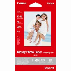 Canon GP-501 Fotoglanzpapier „für den täglichen Einsatz“ 10 x 15 cm, 50 Blatt (PHOTO PAPER GLOSSY - GP-501 4X6 50)