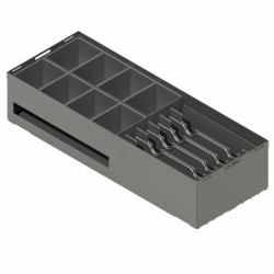 apg Solutions 20944PAC Bargeldaufbewahrungsbox Metall Schwarz (460 FLIP LID INSERT 8 COIN 6 - VERTICAL NOTE METAL)