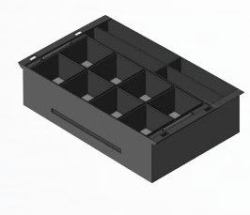 apg Solutions 20466PAC Bargeldaufbewahrungsbox ABS Synthetik Schwarz (INSERT STD2000-0409+-0411 - EURO+STERLING INSERT)