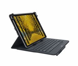 Logitech 920-008340 Tastatur für Mobilgeräte QWERTY Nordisch Bluetooth Schwarz (Universal Kyb folio Pan Nordic - for 9" + 10" tablets, Black - Warranty: 24M)