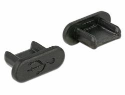 DeLOCK 64007 Steckdosensicherung USB Micro-B Schwarz 10 Stück[e] (Delock Dust Cover for USB 2.0 Micro-B)
