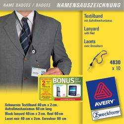 Avery 4830 Gurt Schwarz (Avery 4830 strop Sort)