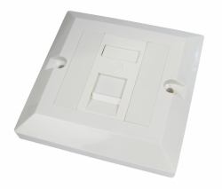 Cables Direct Single Cat6 Faceplate Steckdose Weiß (CDL 1 Port Cat6 plate Single Gang)