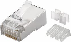 Microconnect KON506-50 Kabel-Crimper Mehrfarbig (Modular Plug CAT6 Plug 8P8C - FTP Shielded 50pcs in one bag - with Insertion Aid, For Stranded & Solid cable - Warranty: 300M)