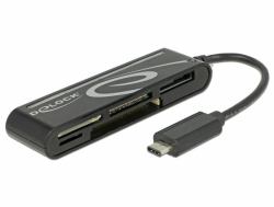 DeLOCK 91739 Kartenleser USB 2.0 Schwarz (Delock USB 2.0 Card Reader USB Type-C)