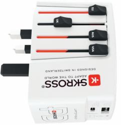 Skross 1.302332 Ladegerät für Mobilgeräte Digitalkamera, E-Buchleser, Laptop, Powerbank, Smartphone, Smartwatch, Tablets Weiß AC Drinnen 