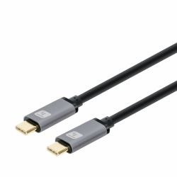 Techly ICOC MUSB321-CM-020 USB Kabel USB 3.2 Gen 1 [3.1 Gen 1] 2 m USB C 5 Gbit/s 60 W Schwarz, Grau 