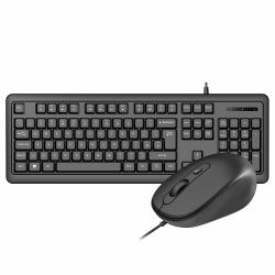 VIDA CORPORATE 2IN1 USB KBOARD MOUSE Tastatur Maus enthalten Heimbüro QWERTY UK Englisch Schwarz  - UK version