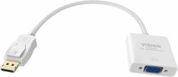 Vision TC-DPVGA Videokabel-Adapter 0,22 m VGA [D-Sub] DisplayPort Weiß 