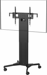 vision BodenstÃ¤nderwagen - motorisiert - schwere AusfÃ¼hrung - geeignet fÃ¼r Displays bis zu 100" mit VESA-GrÃ¶Ãen bis zu 800 x 600 - Premium 4"-RÃ¤der fÃ¼r sanfte Bewegung - abnehmbare RÃ¤der fÃ¼r nicht tragbare Variante - abnehmbare hintere Beine zum Anlehnen an WÃ¤nde - SWL 95 kg - Kabelsteuerung - RS232-Steuerung - HÃ¶he zur Bildschirmmitte 1242 bis 2042 mm - unterstÃ¼tzt Hoch- oder Querformat - Winkelhalterungen fÃ¼r optionale Kiosk-Installation - schwarz