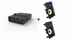 Vivolink Audiopack Subwoofer + 2 x premium in-wall speakers [Limited Bundle Pack Offer] Schwarz Kabelgebunden 110 W 