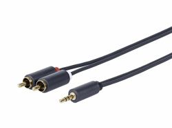 Vivolink PROMJRCA2 Audio-Kabel 2 m 3.5mm 2 x RCA Schwarz 