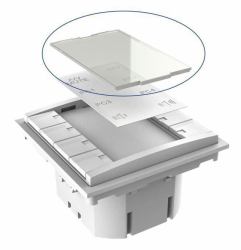 Vivolink VLCP8B-PLEXIGLASS Druckknopf Panel Weiß 