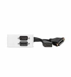 Vivolink WI221267 Steckdose HDMI + DisplayPort Weiß 