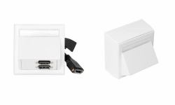 Vivolink WI221292 Steckdose HDMI + DisplayPort + 3.5mm Weiß 