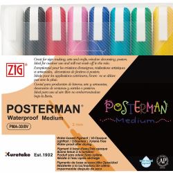 ZIG POSTERMAN Medium Kreidestift Schwarz, Blau, Grün, Hellblau, Pink, Rot, Weiß, Gelb 8 Stück[e] 